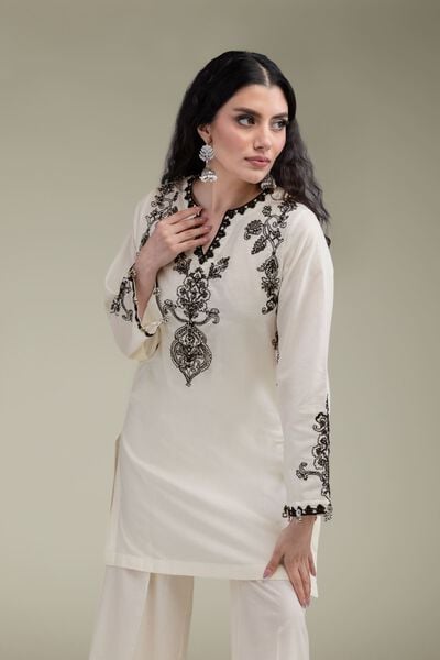 Embroidered | Cotton Dobby | Floral Cotton Kurta | GBP 30.00
