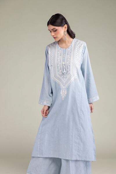 Embroidered | Textured Cotton | Tailored 2 Piece | Top and Bottom | GBP 60.00