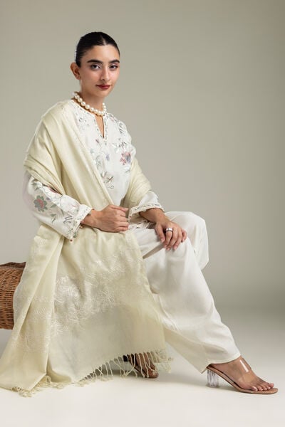 Embroidered | Raw Silk | Thai Silk Shawl | GBP 35.00