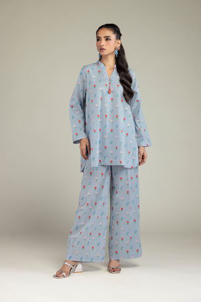 Printed | Cambric | Blue Floral Pants | GBP 15.00
