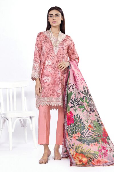 Embroidered | Cotton Satin | Fabrics 3 Piece | GBP 27.50