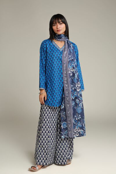 Embroidered | Cambric | Wide Fit Pants | GBP 20.00