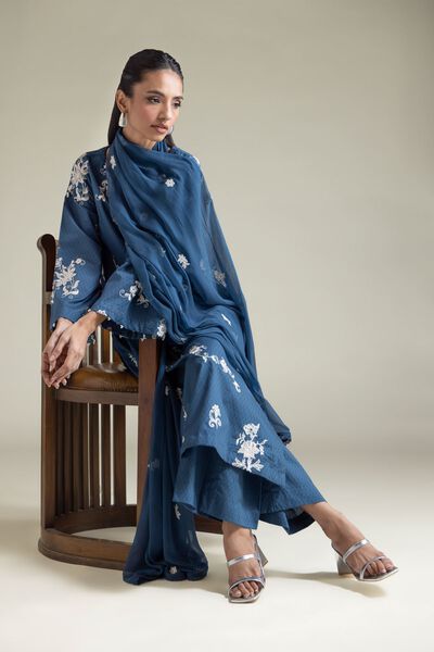 Embroidered | Cotton Dobby | Floral Embroidered Kurta | GBP 35.00