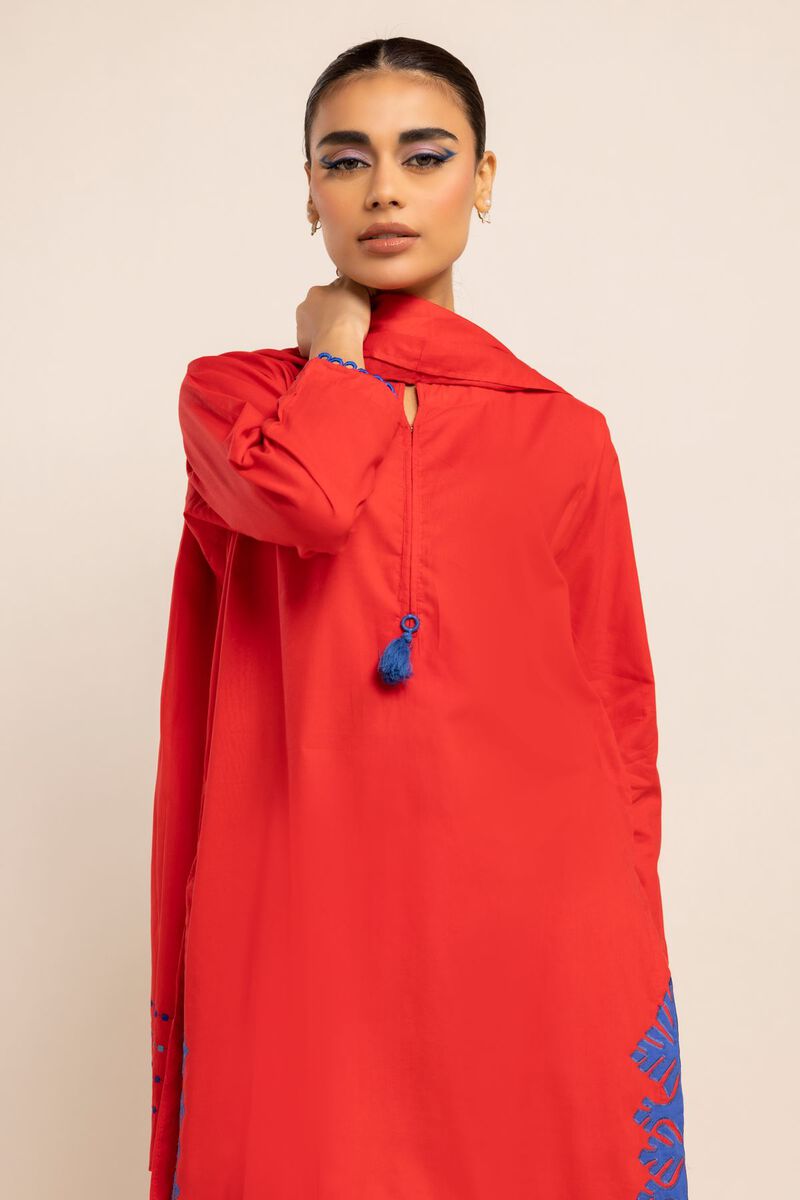 Dyed Embroidered | Lawn | Stole | Embroidered | null