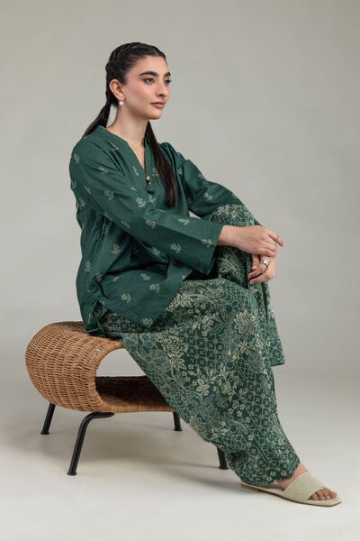 Printed | Cotton Dobby | Green Cotton Kurta | GBP 20.00