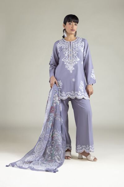 Embroidered | Cambric | Fabrics 3 Piece | GBP 40.00