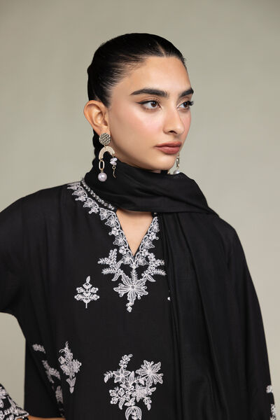 Cotton Net | Cotton Black Dupatta | GBP 20.00