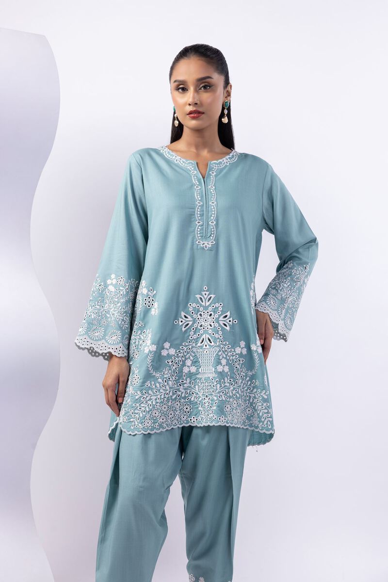 Embroidered | Crosshatch Raw Silk | Kurta | GBP 50.00