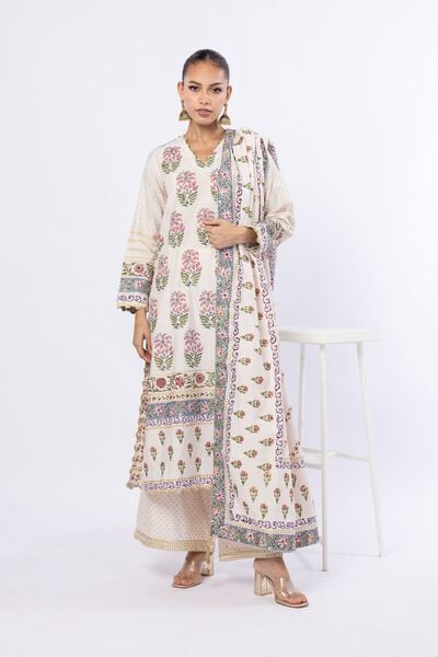 Printed | Cotton Silk | 3 Piece Co-ord Set | GBP 115.00