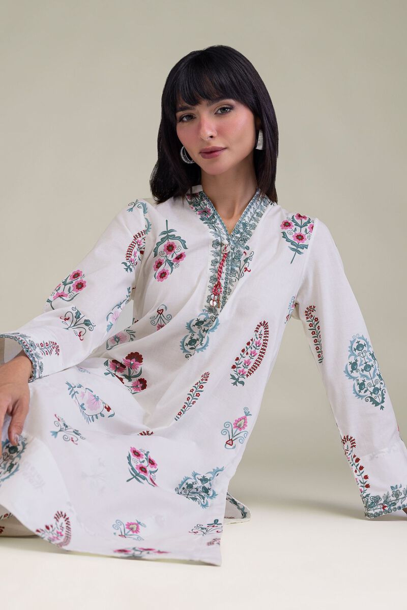 Embroidered | Cambric | White Cambric Kurta | GBP 20.00