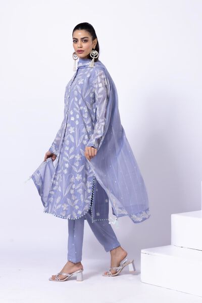 Embroidered | Crosshatch Raw Silk | Shalwar | GBP 6.00