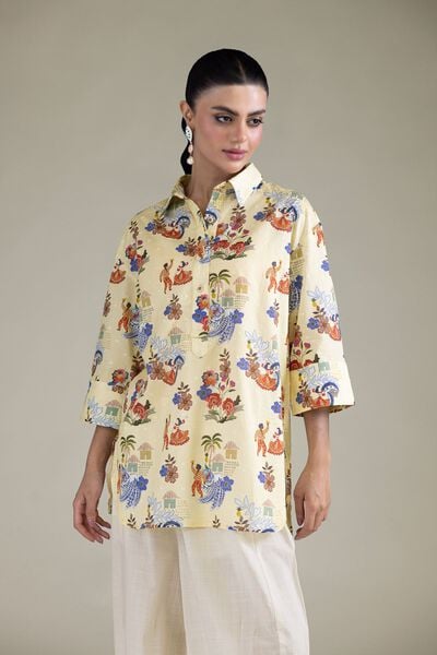 Embroidered | Cambric | Floral Cambric Shirt | GBP 25.00