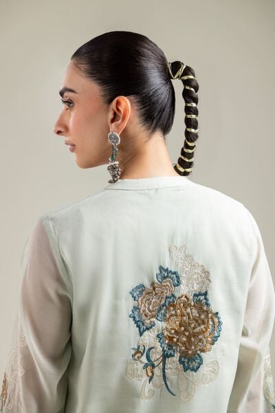 Paper Silk | Mint Silk Kurta | GBP 60.00