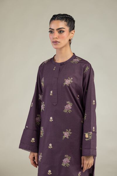Embroidered | Cotton Dobby | Round Neck Kurta | GBP 35.00