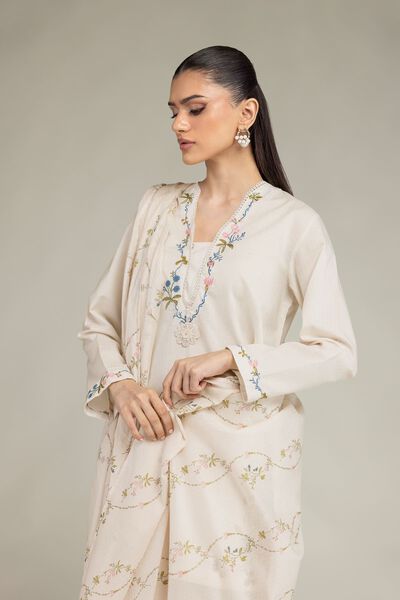 Embroidered | Cotton Net | Cotton Net Dupatta | GBP 15.00