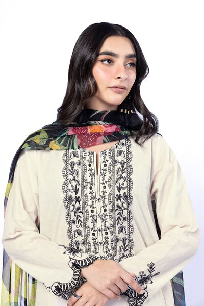 Embroidered | Cotton Dobby | Fabrics 3 Piece | GBP 40.00