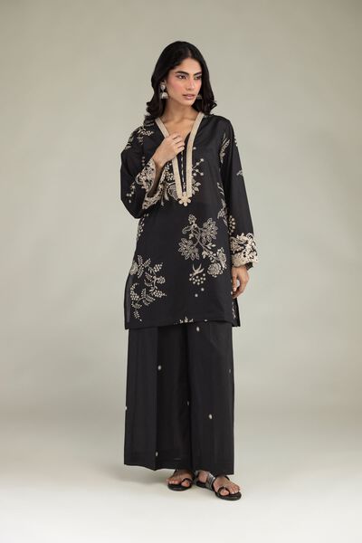 Embroidered | Cambric | Black Cambric Pants | GBP 15.00