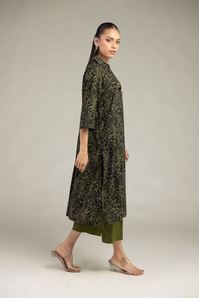 Printed | Cambric | Olive Cambric Pants | GBP 25.00