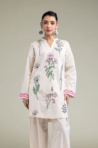 Embroidered | Cotton Dobby | Floral Cotton Kurta | GBP 30.00