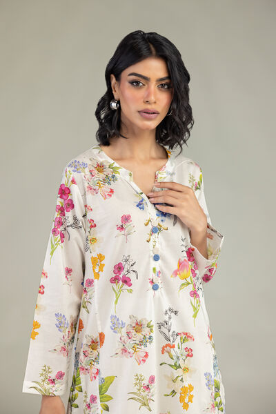 Embroidered | Cambric | Floral Longline Kurta | GBP 14.00