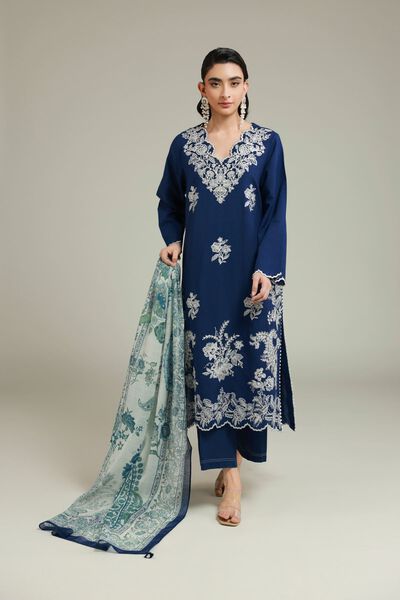 Embroidered | Cambric | Fabrics 3 Piece | GBP 45.00