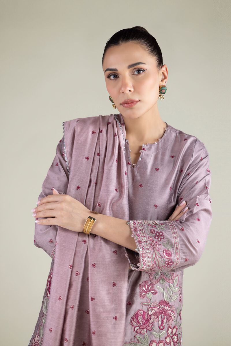 Embroidered | Cotton Net | Floral Draped Dupatta | GBP 25.00