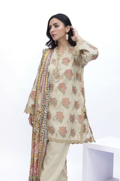 Embroidered | Jacquard | Fabrics 3 Piece | GBP 25.00