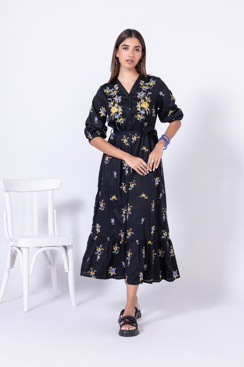 Embroidered | Cotton Cottel | Maxi Dress | null