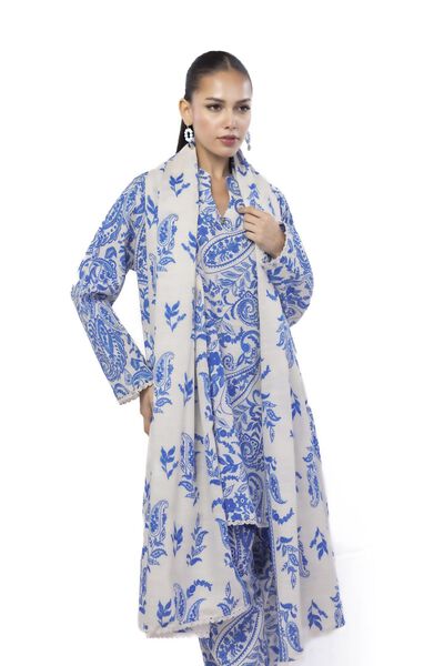 Printed | Khaddar | Tailored 3 Piece | GBP 40.00