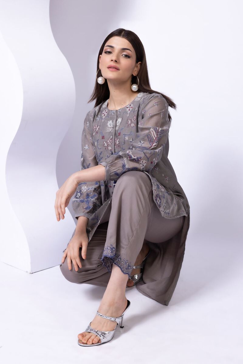 Embroidered | Paper Silk | Kurta | GBP 50.00