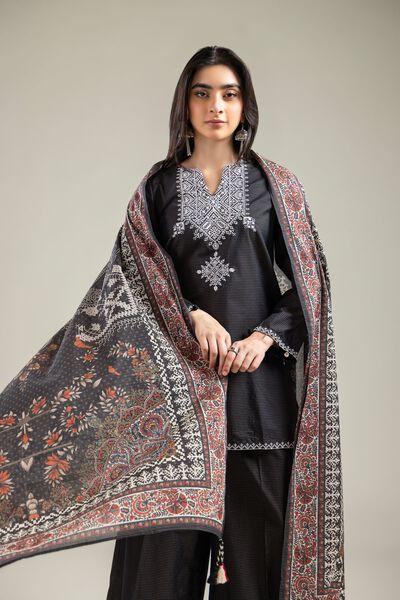 Embroidered | Mesuri | Black Mesuri Dupatta | GBP 15.00