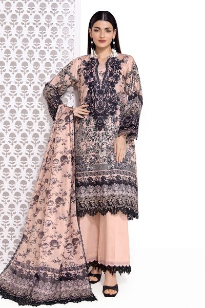Embroidered | Cotton Satin | Tailored 3 Piece | GBP 35.00