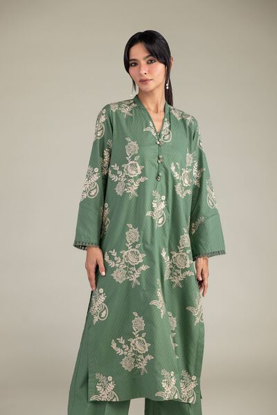 Embroidered | Cotton Dobby | Floral Cotton Kurta | GBP 40.00