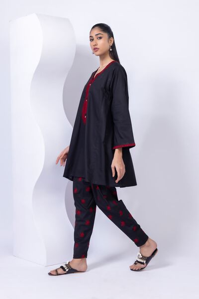 Embroidered | Crosshatch Poplin | Pants | GBP 6.00