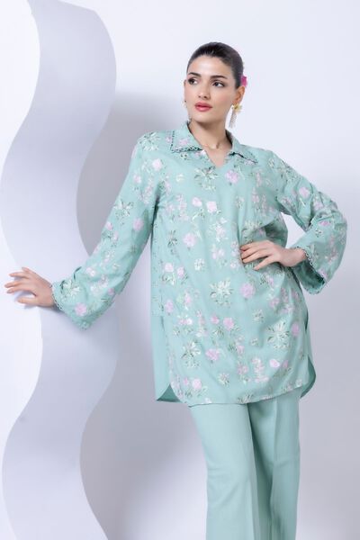 Embroidered | Crosshatch Raw Silk | Kurta | GBP 60.00