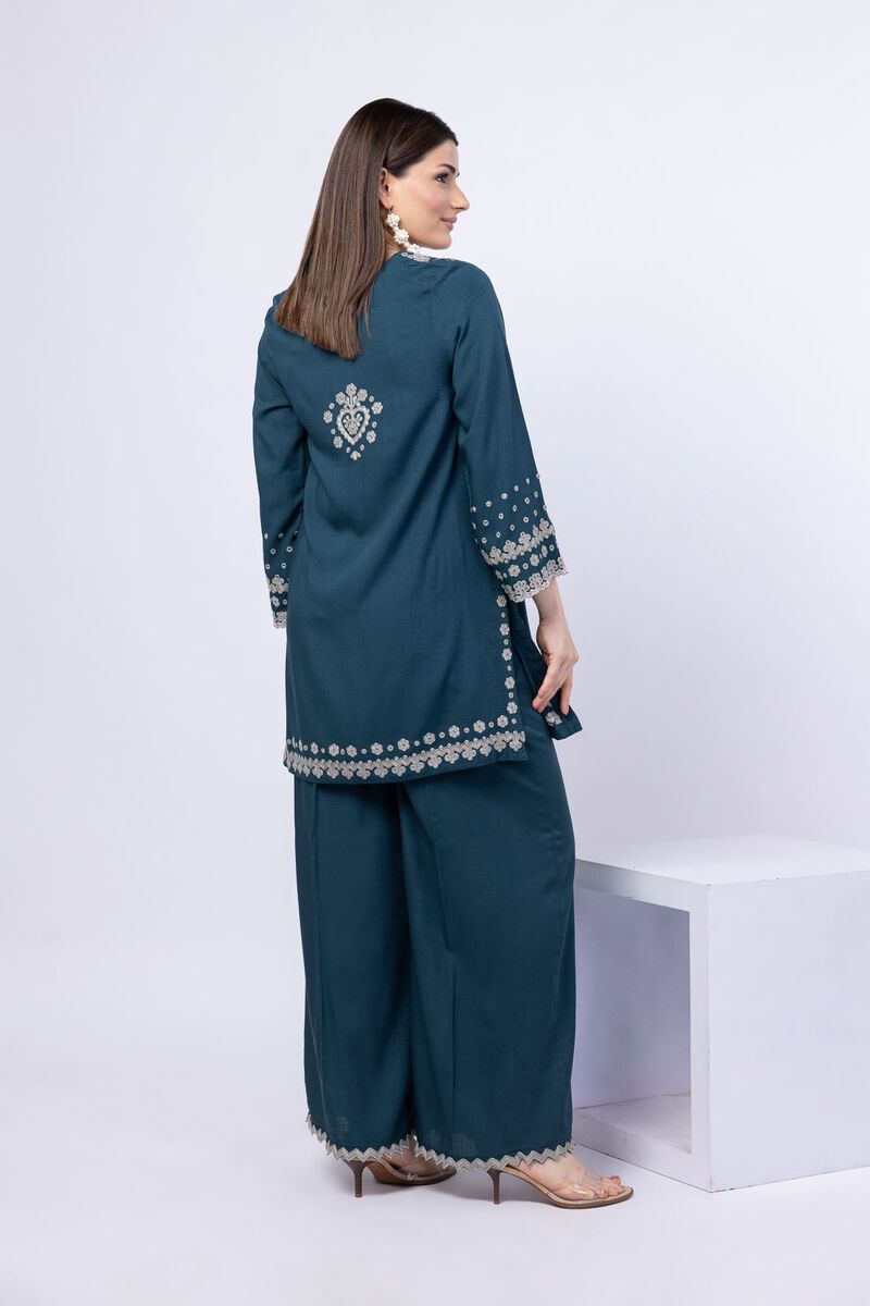 Embroidered | Crosshatch Raw Silk | Kurta | GBP 45.00