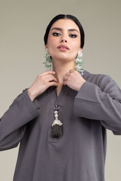 Dyed | Blended Linen | Solid Linen Kurta | GBP 9.00