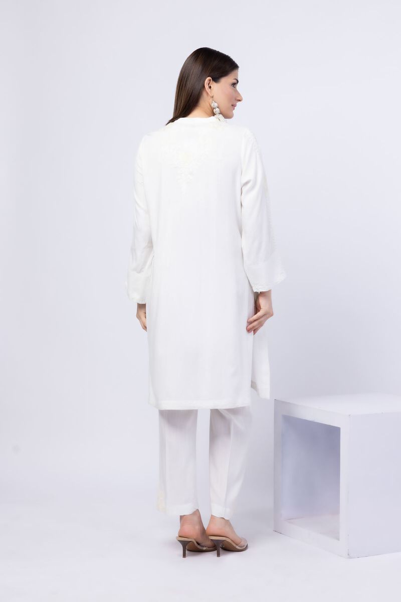 Embroidered | Crosshatch Raw Silk | Kurta | GBP 20.00