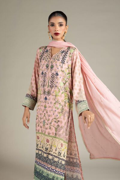 Embroidered | Raw Silk | 3 Piece Co-ord Set | GBP 80.00