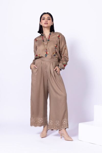 Embroidered | Viscose Crepe | Trousers | GBP 6.00