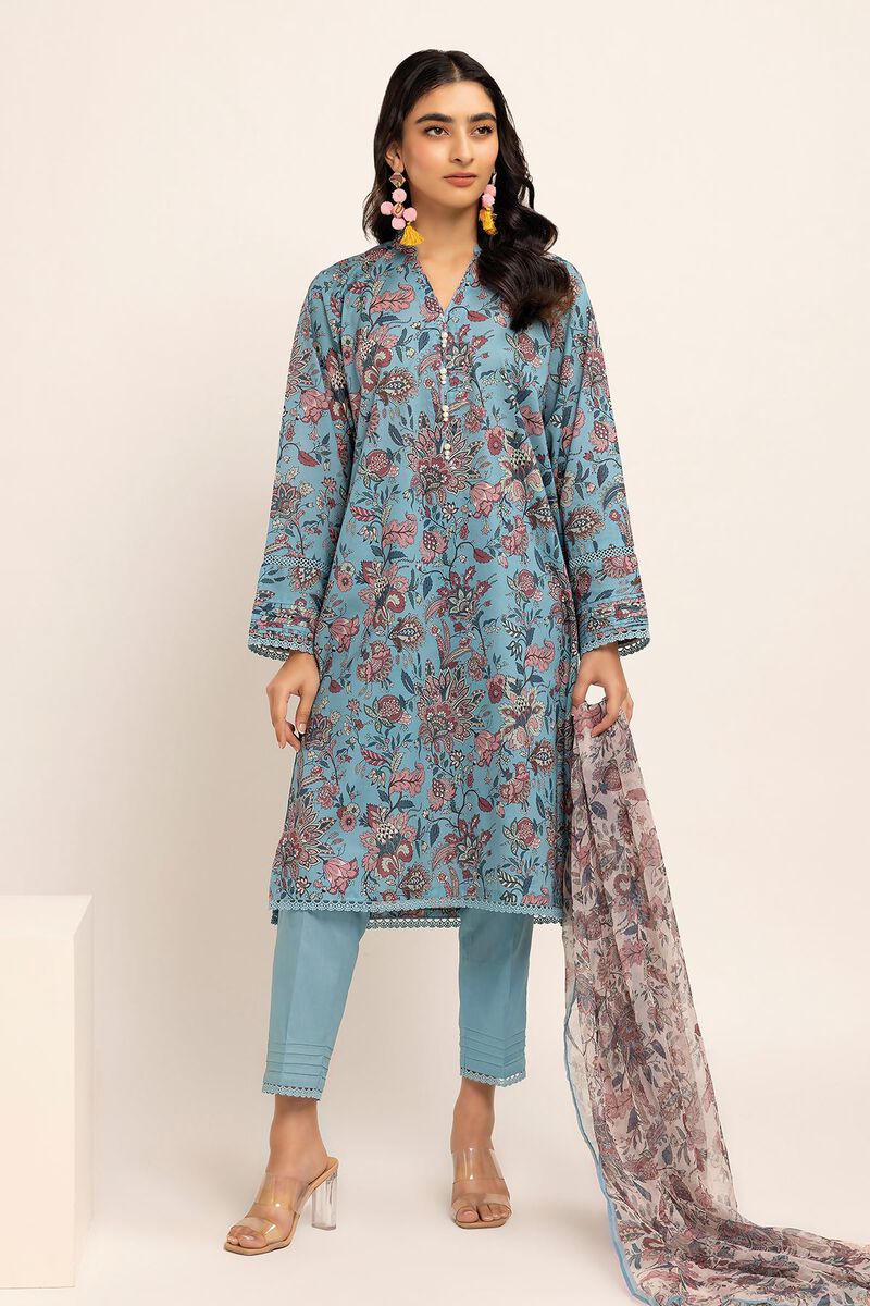 Printed | Cambric | Fabrics 3 Piece | null