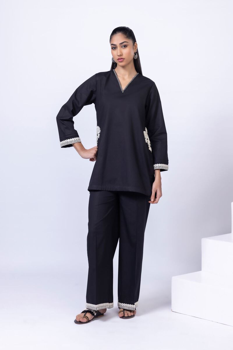Embroidered | Crosshatch Poplin | Pants | GBP 8.00