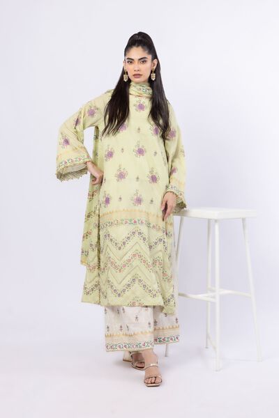 Printed | Voile | 3 Piece Co-ord Set | GBP 105.00