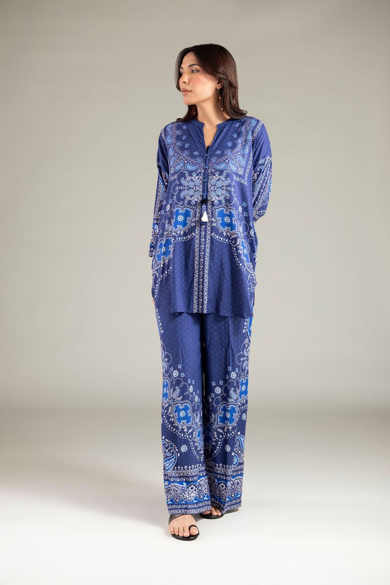 Printed | Viscose | Paisley Band-Collar Kurta | GBP 15.00