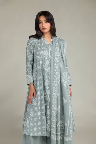 Cambric | Gray Longline Kurta | GBP 40.00