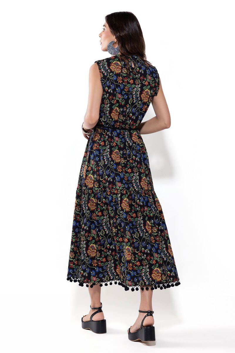 Printed | Ripple Crinkle | Maxi Dress | null