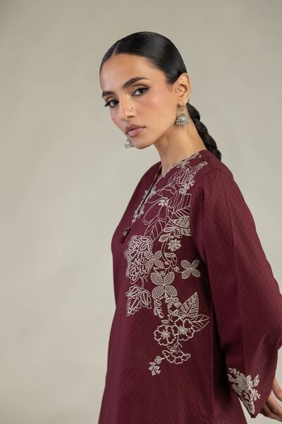 Embroidered | Cotton Dobby | Floral Cotton Kurta | GBP 40.00