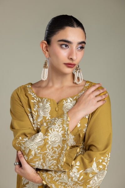 Embroidered | Raw Silk | Longline Silk Kurta | GBP 75.00