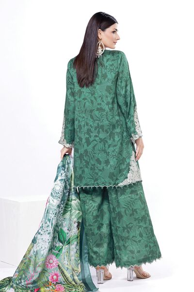 Embroidered | Cotton Satin | Fabrics 3 Piece | GBP 25.00