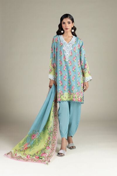 Embroidered | Cambric | Fabrics 3 Piece | GBP 17.50